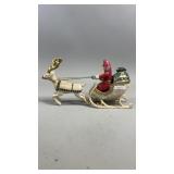 Cast Santa Sleigh w/ Reindeer