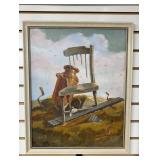 Canvas Framed Painting Local Artist