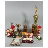 1960s Japanese Baseball Players and Trophies