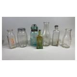 Glass Milk Bottles and Jars