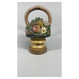Cast Iron Flower Basket Door Stop