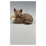 Cast Iron Cat Laying Down Bank