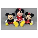 3 Disney Stuffed Animals