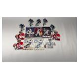 Assorted Football & Baseball Cards/ Cutouts
