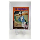 1975 Topps Mini Hank Aaron ï¿½74 Highlights Card