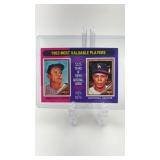 1975 Topps Mini Mantle/Wills 1962 MVPï¿½s Card