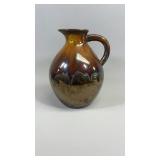 Hollywood Regency majolica amber drip glazed