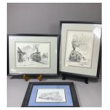 Railroad Drawings Framed