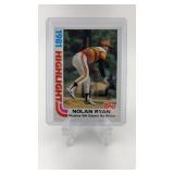 1982 Topps Nolan Ryan Highlight Card