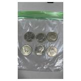 6 Kennedy Half Dollar Coins