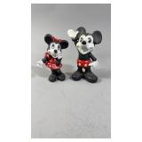 2 Cast Iron Mickey & Minnie Banks