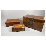 3 Wood Boxes