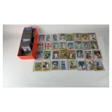 Large Box of Sports Cards in Top Loaders