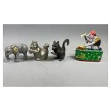 3 Coin Banks & 1 Nutcracker