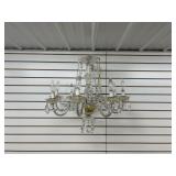 Crystal Chandelier W/Glass Shades