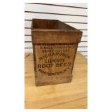Liberty Root Beer Rochester NY Wood Crate