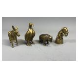 Brass Animal Coin Banks