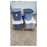 Pallet of Totes and Lids