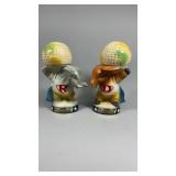 2 Republican & Democrats Jim Beam Decanters
