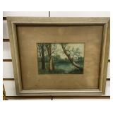 Framed Canvas Water color