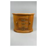 Wooden Jewelry Box W/Contents of Jewelry