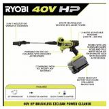 Ryobi 40V EZClean 600 PSI C Electric Power Cleaner