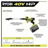 Ryobi 40V EZClean 600 PSI C Electric Power Cleaner