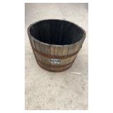 26" Oak Whiskey Barrel Planter