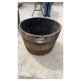 26" Oak Whiskey Barrel Planter