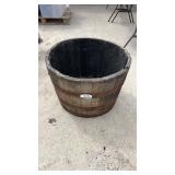 26" Oak Whiskey Barrel Planter