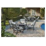 St. Charles 5-Piece Metal Patio Fire Pit Seating