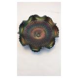 North wood Carnival Glass Serving Bowl