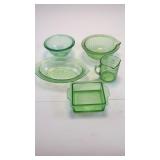 Green Depression Glassware