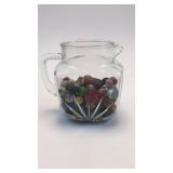 Glass Pitcher With Marbles