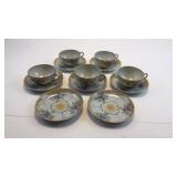Flower Glass Tea Cups And Dishes