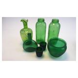 Collectible Green Glassware