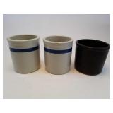 3 - Stoneware Crocks