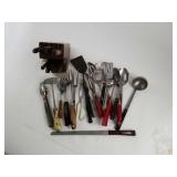 Assortment Of Kitchen Utensils & Knive Block
