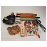 Assortment Of Rolling Pins, Kitchen Utensils, Etc.