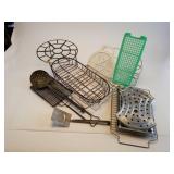 Lot Of Miscellaneous Metal Racks, Baskets Etc.