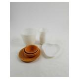 White Milk Glass & Guarenteed Oven Serve