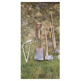 Hand Saw, Garden Rakes, Axe, Shovel