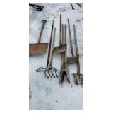 Shovels, Post Hole Digger, Rake, Garden Rake
