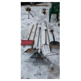 Pitchfork, Shovels, Metal Rakes