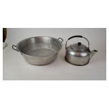 Aluminum Tea Pot & 17" Basin