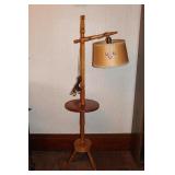 Wood Floor Lamp With Tray Table
