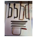 Copen Saw. 4 Hacksaws, 5 Replacement Saws