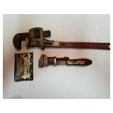 Pipe Wrenches & Set Of Craftsman Wrenches