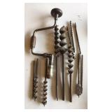 Vintage Hand Drill & Drill Bits