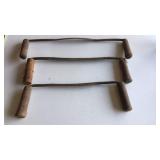 3 Vintage Drawn Knife Carpentry Tools